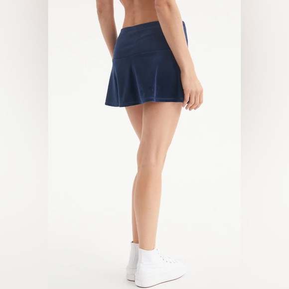 JUICY COUTURE | ✨NEW✨ Scottie Cotton Velour Mini Skirt in Regal Blue - Picture 4 of 9